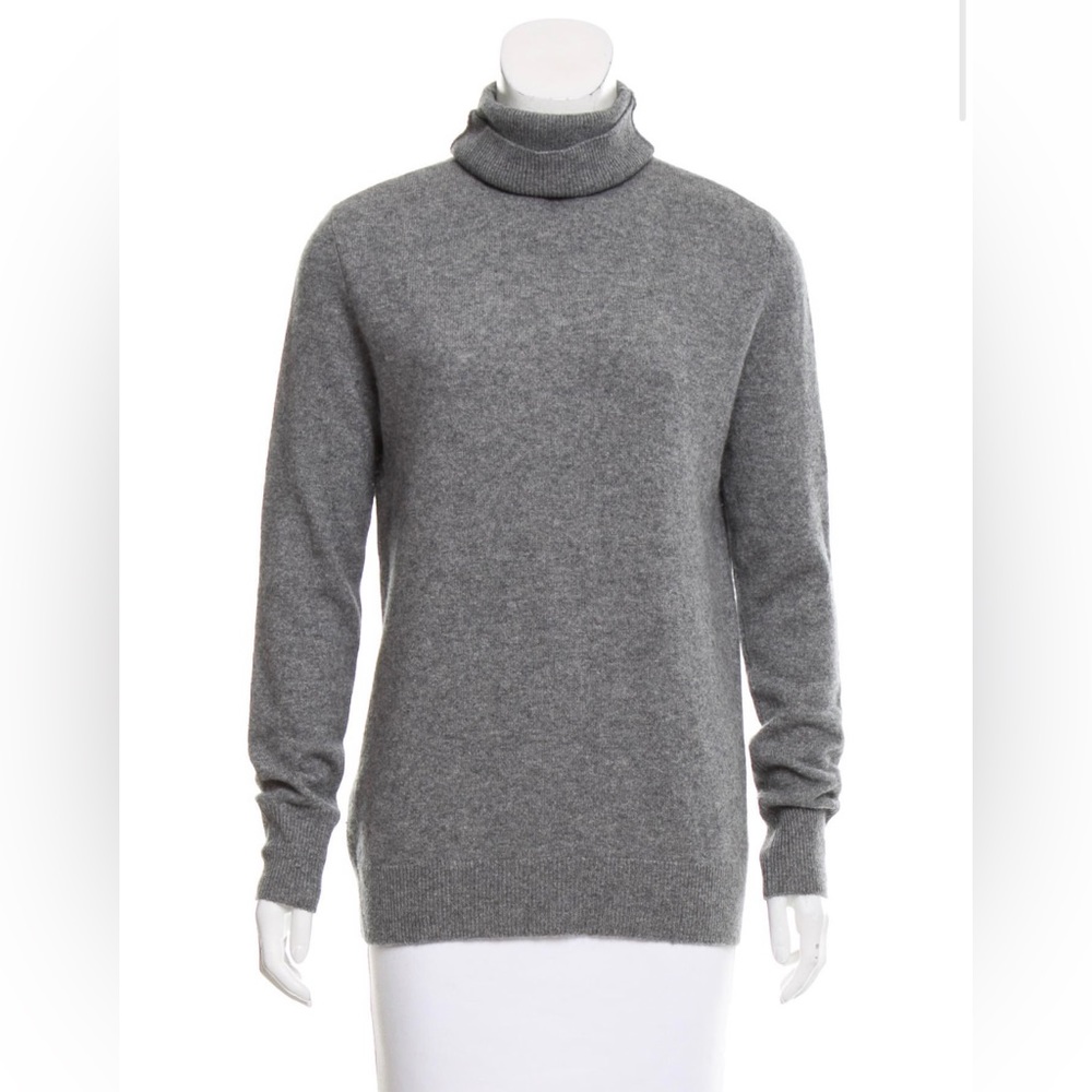 100% cashmere gray equipment turtleneck